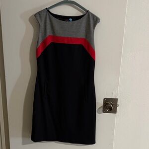 Nine West Gray and Red Mini Dress